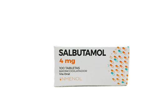 SALBUTAMOL 4MG TABLETAS/100 UND-INM