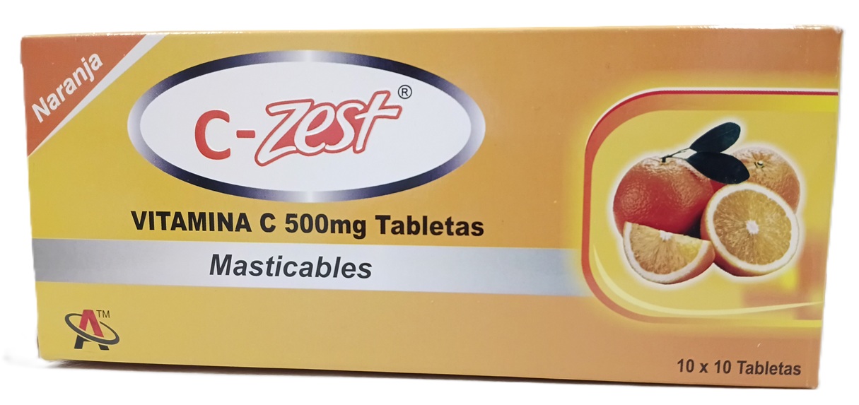 C-ZEST VITAMINA C 500MG X 100 TAB MASTICABLES *AARNEXT*
