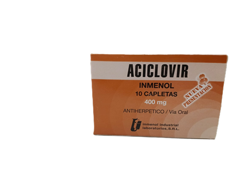 ACICLOVIR CAP 400MG * C/100 CAPLETAS- INMENOL