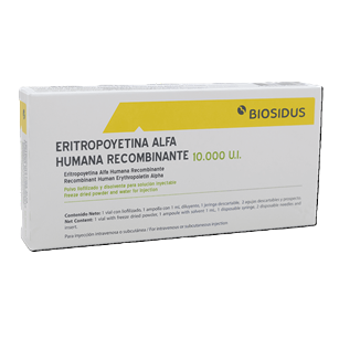 ERITROPOYETINA  BIOSIDUS 10000 UI CAJA X 1 VIAL