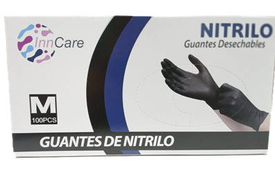 GUANTES DE NITRILO PREMIUM NEGRO INNCARE SIZE ( M)