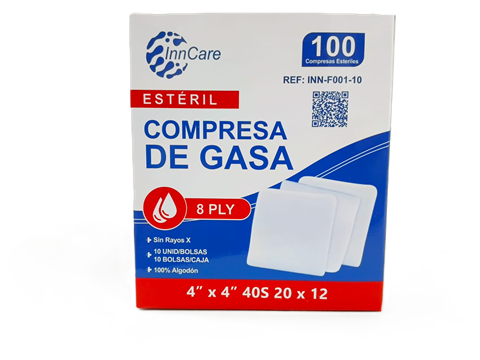 COMPRESA DE GASA 4X4,4OS 20 X 12 STERIL INNCARE