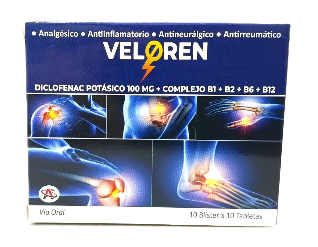 Veloren-diclofenaco+vitamina B.C/100