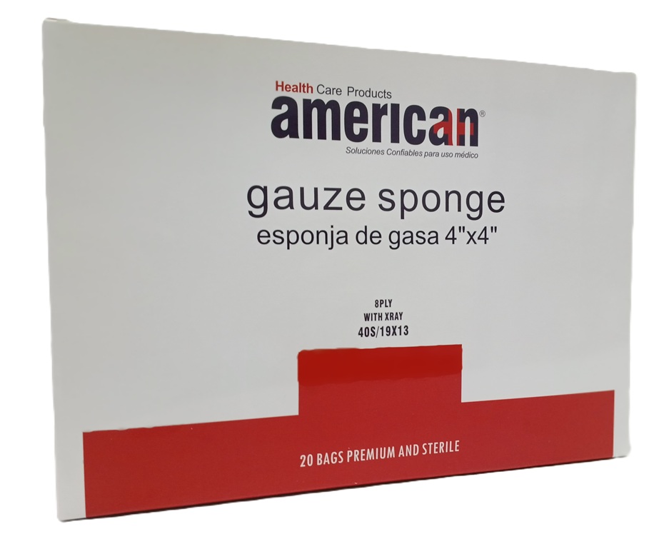 COMPRESA DE GASA 4X4 ESTERIL 1X1 6004C/100 AMERICAN HOSPIFAR