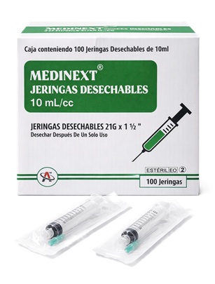 JERINGAS DESECHABLES 10ML/CC CAJ/100 MEDINEXT AARNEXT